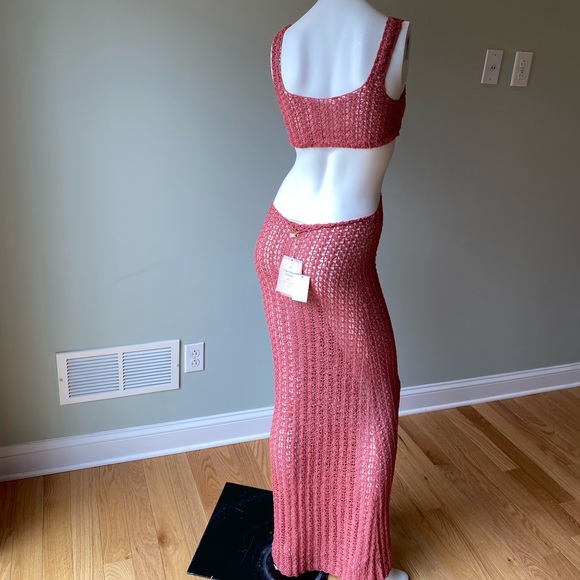 NWT Cult Gaia Tyra Cutout Crochet Midi Dress Swim Cover Up Sz Medium Jaipur $489 - Picture 7 of 9
